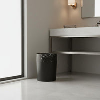 Large Capacity Marble Pattern Trash Can Easy to Clean Modern Decorative Trash Bin Long-Lasting for Living Room, Kitchen, Bedroom