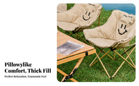 Foldable Lowcontour Moon Chair Lightweight Collapsible Stool rapid fold Folding Seat Comfortable Design for outdoor enthusiasts, Beachon-the-moveers, Fishing, Camping, outdoor meals, outdoor meal