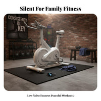 Quiet Operation Stationary Indoor Cycling Bike Adjustable Resistance Indoor Cycling Bike Sturdy Steel Frame Cardio Machine Fully Enclosed Flywheel for Gym