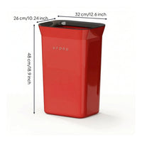 Mobile Trash Can with Wheels Raised Open Top Trash Can Rectangular Garbage Bin Large for Kitchen, Apartments, Dorms