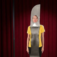Utensil Costume Funny Silver Lustrous Costume Reflective Cosplay Outfit for Adults