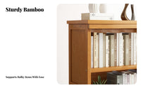 Stable Design 5-Tier Exposed Bookshelf Large Capacity 5-Tier Exposed Shelf Unit Multi-Functional Bookcase High Load-Bearing for Students, Book Lovers, Homeowners, Study Room, Bedroom, Entryway