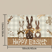 Eucalyptus Eggs Easter Placemats Set of 4, 12x18 Inch Spring Seasonal Table Mats Easter Placemat Decorative Easter Bunny for Party Kitchen Dining Decoration