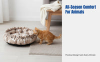 Luxurious Snug Hideaway 2-in-1 Design Drawstring Pet Bed All-Season Use Creature House for Feline Owners, Indoors, Home, Floor