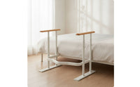 Toilet Support Rail with Arms Height Adjustable Toilet Frame with Handles Freestanding Handrail for, Handicapped, Washroom