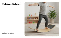 Curved Wooden Wobble Board Improves Coordination Curved Wooden Board Perceptual Training Hands-On Learning Inspired By