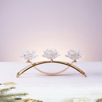 Bridge Candle Holder Gold 3-Candle Holder Metal for Wedding Tables