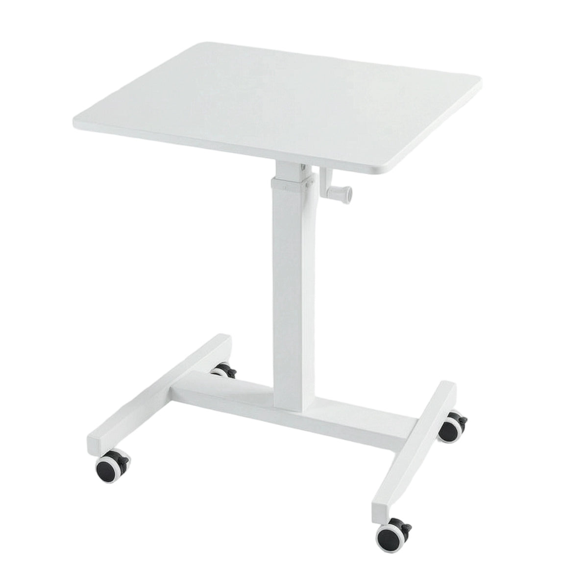 Hand Crank Standing Desk Compact Height Adjustable Desk Electric-Powered Mobile Posture-Changing-Stand Workstation for Telecommuters, Students