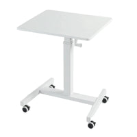 Hand Crank Standing Desk Compact Height Adjustable Desk Electric-Powered Mobile Posture-Changing-Stand Workstation for Telecommuters, Students