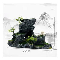 Aquatic Pet Aquarium Mountain View Stone Provides Hiding Spots Aquarium Rockery