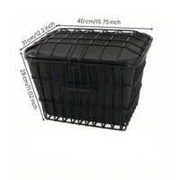 Easy to Install Rear Basket with Mounting Hardware Heavy Duty Rear Bike Basket Long-Lasting Rigid for Commuters, Shopping Runs