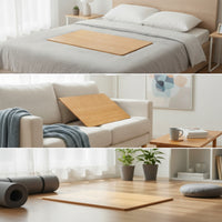 Bamboo Bed Board Rigid Bed Board with Rounded Corners Natural Wood for Sofa