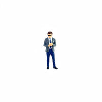 1:64 Scale People Figure Realistic Features Miniature Man in Suit Hand Painted Miniature Model High Intricacy Resin People
