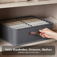 Compartment Clothes Box Double Row Layvisible 9compartment Clothing Sorter Space Saving