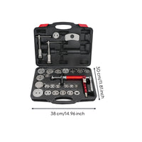 27 Pieces Disc Brake Pad and Caliper Service Tool Kit Heavy Professional Brake Caliper Tool Set with Storage Case Portable for Home Mechanics