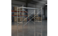 Rust Resistant Galvanized Steel Scaffold Heavy Duty Ladder Frame Scaffolding Set Anti-Slip Surface Portable Scaffolding Platform Multipurpose for Painters