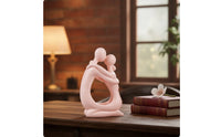 Resin Pen Holder Modern Couple Figurine Sculpture for Office Desk