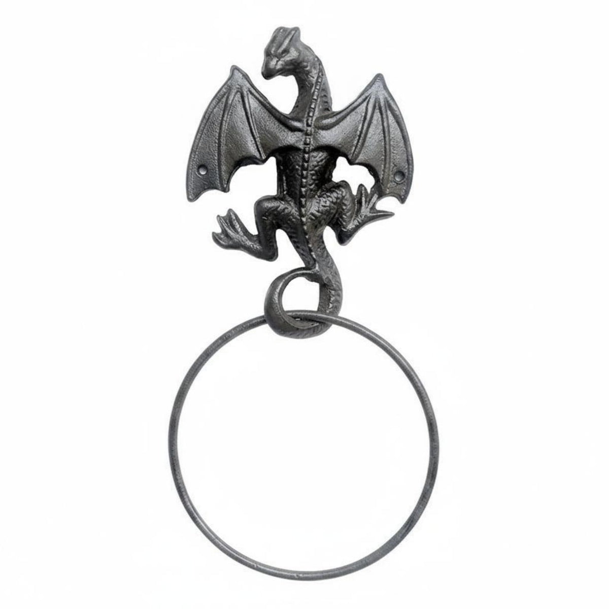 Cast Metal Dragon Figure Towel Loop Easy Installation Gothic Design Towel Holder Space Saving Washroom Hardware for Kitchen
