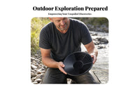 Handheld Grooved Gold Pan Shallow Gold Pan Thickened Recovery Gear Black for Miners