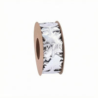 Printed Pattern Silver Ribbon Roll Stars and Helmets Football Print Ribbon Shiny Craft Supply 25 Mm Wide