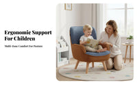 Removable and easy to clean Cover creatureShaped Floor Sofa With Armrests Plush animal Sofa Chair Foam Filled Kids Armchair Lowheight Design for Toddlers, Preschoolers, Girls, Bedroom, storytime corner, Playroom, Living Room