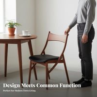 Vintage Design Feline Ear Back Chair Solid Wood Legs Accent Seat High-Density Foam Cushion Household Furniture Ergonomic Backrest for Small Apartment Residents, Interior Design Enthusiasts, Homeowners, Dining Room, Bedroom, Home Office, Kitchen