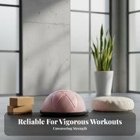 Non-Slip Surface Core Training Half Ball Full Body Workout Half Sphere Balance Ball Long-Lasting Construction Mind-Body Practice Dome Instructor Pump Included for Children, Adults, Runners, Home Use