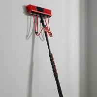 Rectangular Head Telescopic Water-Fed Brush Dense Bristles Solar Panel Cleaning Brush Extendable Water Fed Pole Cleaner No Ladder Use for Photovoltaic Panels