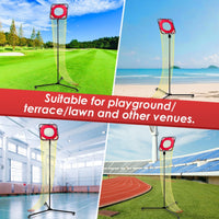 Volleyball Training Net with Target Heavy Duty Volleyball Passing Net with Wheels Adjustable for Coaches