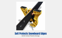 Snowboard Tuning Bracket, Clamp for Board Maintenance, Soft Plastic, Secure Support for Repairs