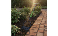 Detachable Design Manual Step Edger Footplate Crescent Step Edger Ergonomic T-Grip Serrated Border Trimmer Heavy Duty Steel for Gardeners, Homeowners, Garden, Yard, Pathway, Flower Bed