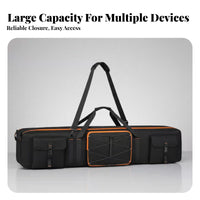 Easy to Carry Tripod Carrying Case Shoulder and Hand Straps Light Stand Bag Multiple Pockets for Content Creators, Outdoor Travel