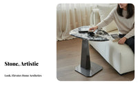 Minimalist aesthetic Irregular Stsingle Top Table Modern Design Living Room Furniture Creative Shape Accent Piece space-saving Size for Homeowners, Apartment Dwellers, Bedroom, Small Spaces, Reception Area, Office