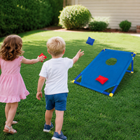 Garden Bean Bag Throwing Game, Outdoor Games for Kids 7-14 Years, Family Garden Game 47x16x12cm, Synthetic Material Target Toss