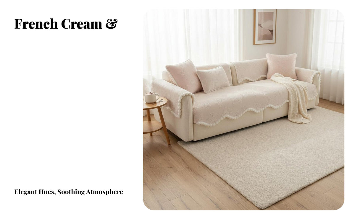 Thick and Warm Embossed Butterfly Couch Mat Soft Texture Seat Cushion Non-Slip Furniture Protector Machine Washable for Families, Homeowners, Pet Owners, Living Room, Lounge Area