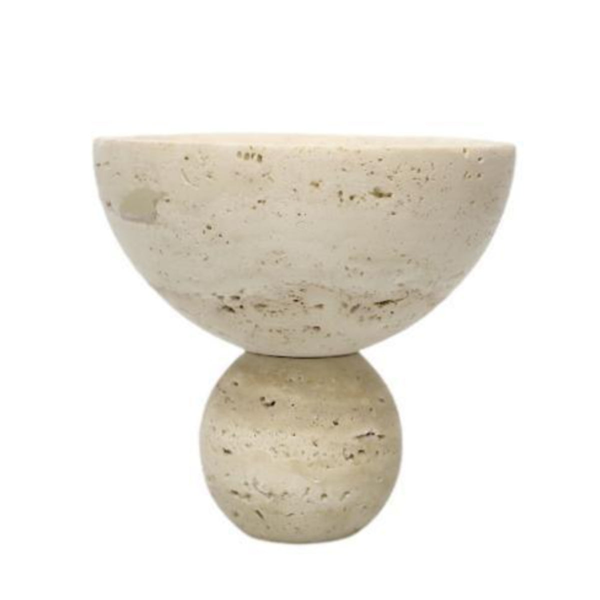 Tabletop Bowl with Pedestal Base Polished Footed Bowl Solid for Entryway Console