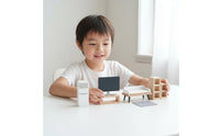 Wooden Pretend Play Furniture Realistic Features Dollhouse Garden Furniture Set Miniature Backyard Playground Long-Lasting