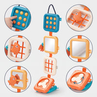 Activity Cube with Strap Hand-Eye Coordination Busy Toy Developmental Toy with Mirror Sensory Busy Board with Activity Panels