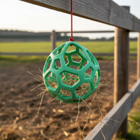 Hollow Design Horse Hay Feeder Ball Interactive Hanging Hay Feeder Ball Foraging Support Hanging Feeding Toy Stress Relief for Horses, Sheep, Farm, Pasture