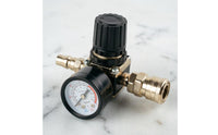 140 PSI Air Regulator with Gauge Square Body Air Compressor Regulator Metal Housing Pressure Reducing Valve Adjustable Knob for Workshop