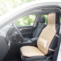 Backrest Cushion Breathable Cushion with Bamboo Slats Cooling for Drivers, Commuters, Road Trips