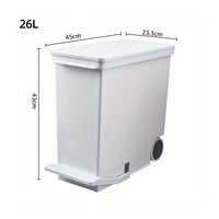 Plastic Trash Can with Foot Pedal Touchless Trash Can with Lid Easy to Clean Pedal Bin Hygienic for Kitchen