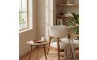 Acacia Wood Dish Round Wooden Dish with edge Shallow Wooden Tray with Lip for Entertaining, Tea Time