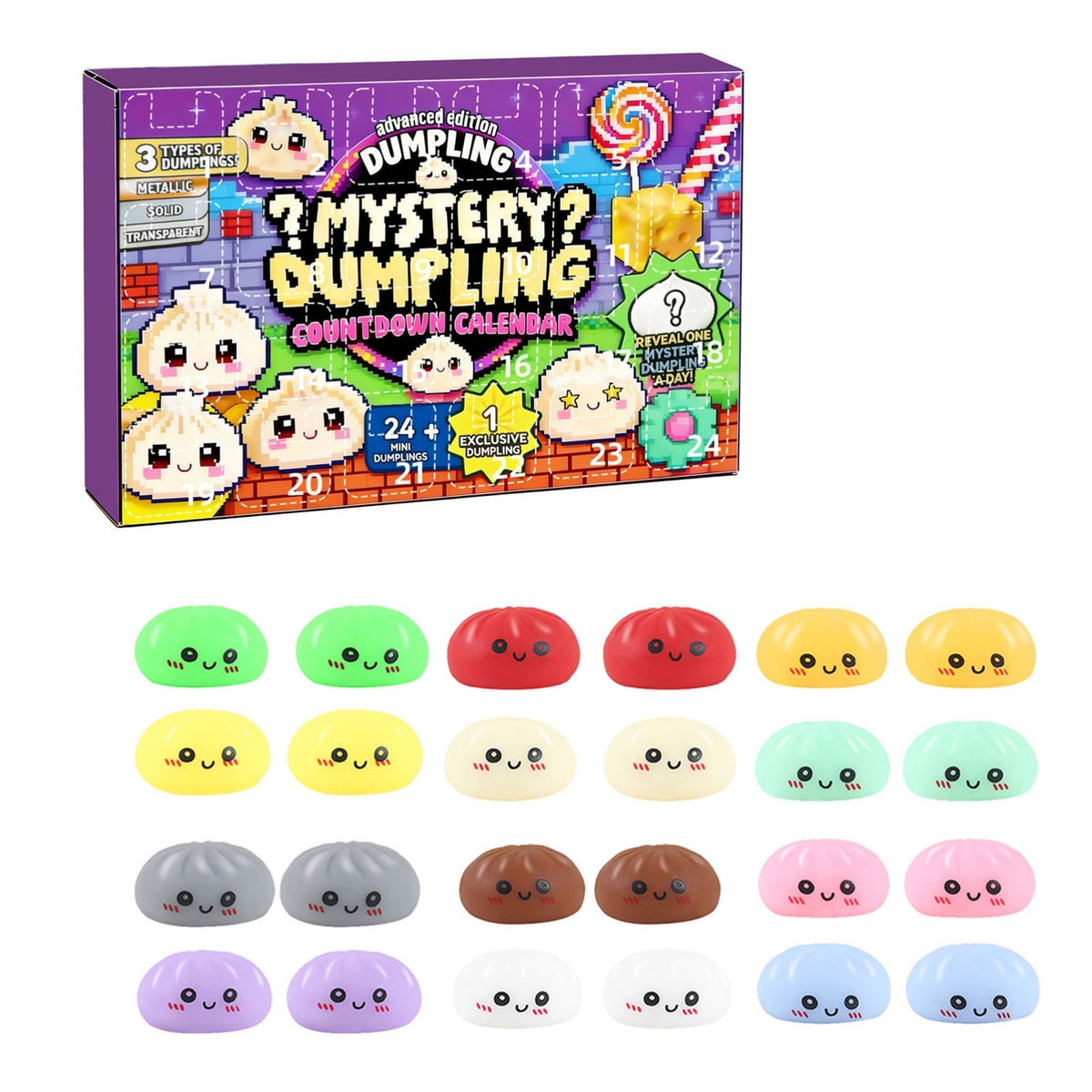 Mystery Dumpling Advent Calendar Blind Box Squishy Toy