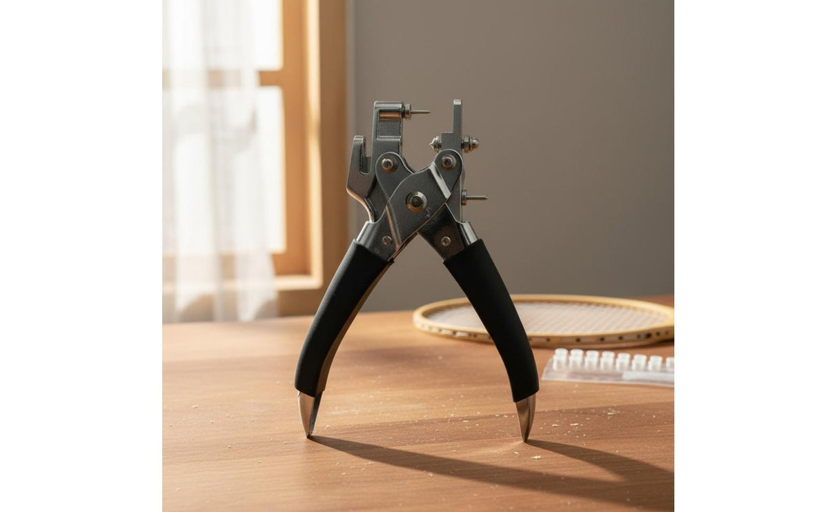 Badminton Racket Grommet Pliers Alloy Construction Three-Function Grommet Tool Non-Slip Handle Racket Eyelet Installation Tool