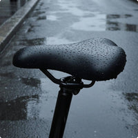Shock-Absorbing Saddle PVC Leather Wide Bike Seat Steel Support Ergonomic Bike Seat