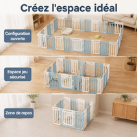 Large Animal Enclosure, Modular Composite Rabbit Enclosure, 103x70x90cm with Access, for Puppies and Small Animals