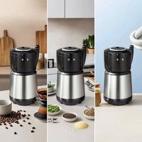 Stainless Steel Coffee and Seasoning Grinder Compact Electric Coffee Grinder for Home Cooks