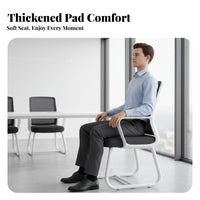 Ergonomic Design Mesh Back Swivel Chair Support Office Furniture Thick Padded Seat Seating Solution Easy Assembly for Telecommuting Workers, Students, Gamers, Conference Room
