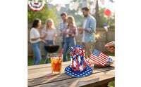 Digital Printed Independence Day Hat Lightweight American Flag Top Hat Comfortable Costume Accessory Long-Lasting for Adults, Parades, Parties, Festivals